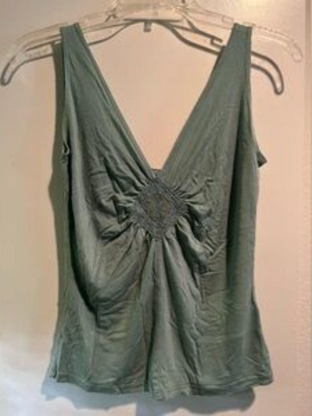 Tank top with lace detail - cotton